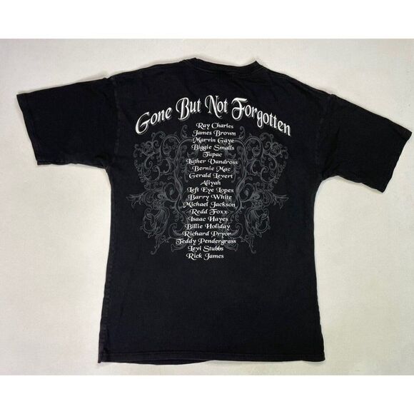In Memory Of Gone Not Forgotten Graphic T-shirt Men Large Black Rap Music - Picture 3 of 7